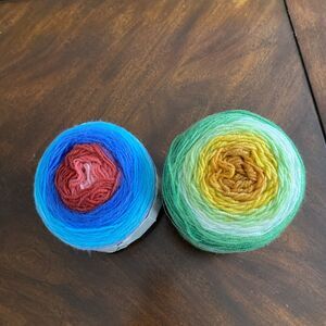 *Discontinued* Lion Brand Cupcake and Mandala Yarns 5.3 oz each Bright Colors